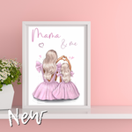 Mama & Me Girly Premium Card or Canvas Prints - Eliza Henri