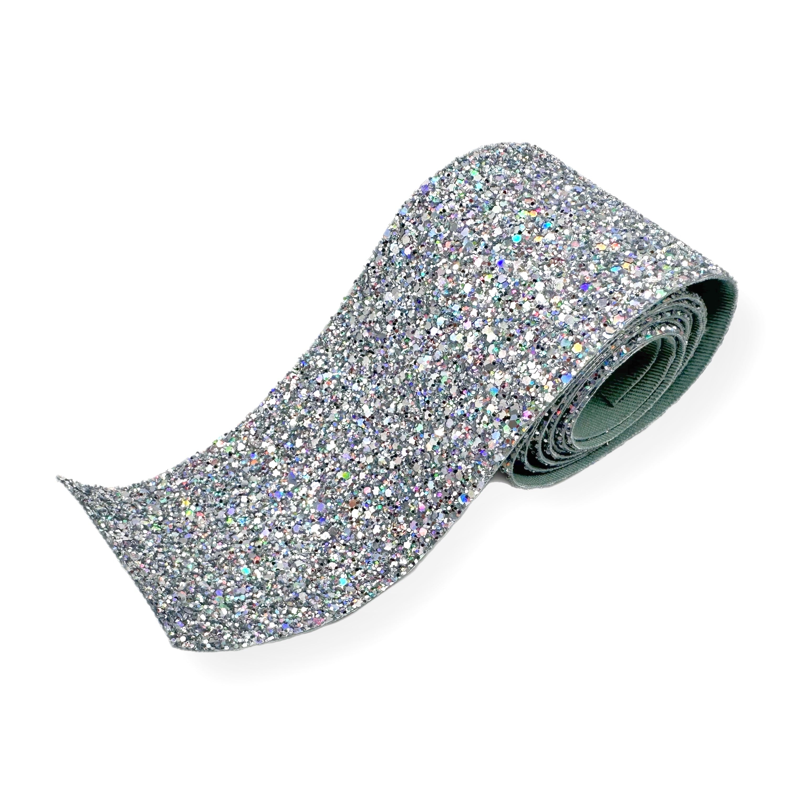 Silver Disco | Core Colour Glitter Mega Bow Strips - Eliza Henri