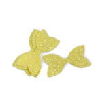 BUTTERCUP PRE CUT CHUNKY GLITTER BOW TAILS & CENTRES 3.5”- 4 PACK - Eliza Henri