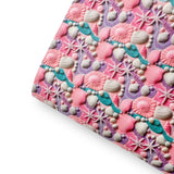3D Seashells Premium Faux Leather Fabric