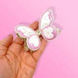 2-IN-1 BOW TOPPERS & TAILS – PINK SHAKER BUTTERFLY FELTIES
