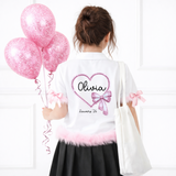 CUSTOM DTF TRANSFER- PINK BOW HEART- SCHOOL LEAVERS 2026 - Eliza Henri