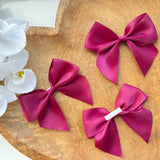 ITALIAN SATIN BOWS WITH ADHESIVE TAB - PACK OF 6 - Eliza Henri
