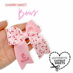 CHERRY SWEET HERITAGE BOWS - DIY CUTOUT FAUX LEATHER HAIR BOW LOOPS - Eliza Henri