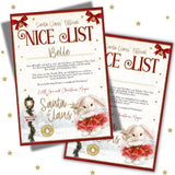 North Pole Tutu Bunny Nice List Certificates - A4 Premium Card Blanks
