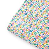 Bright Rainbow Leopard Premium Faux Leather Fabric - Eliza Henri