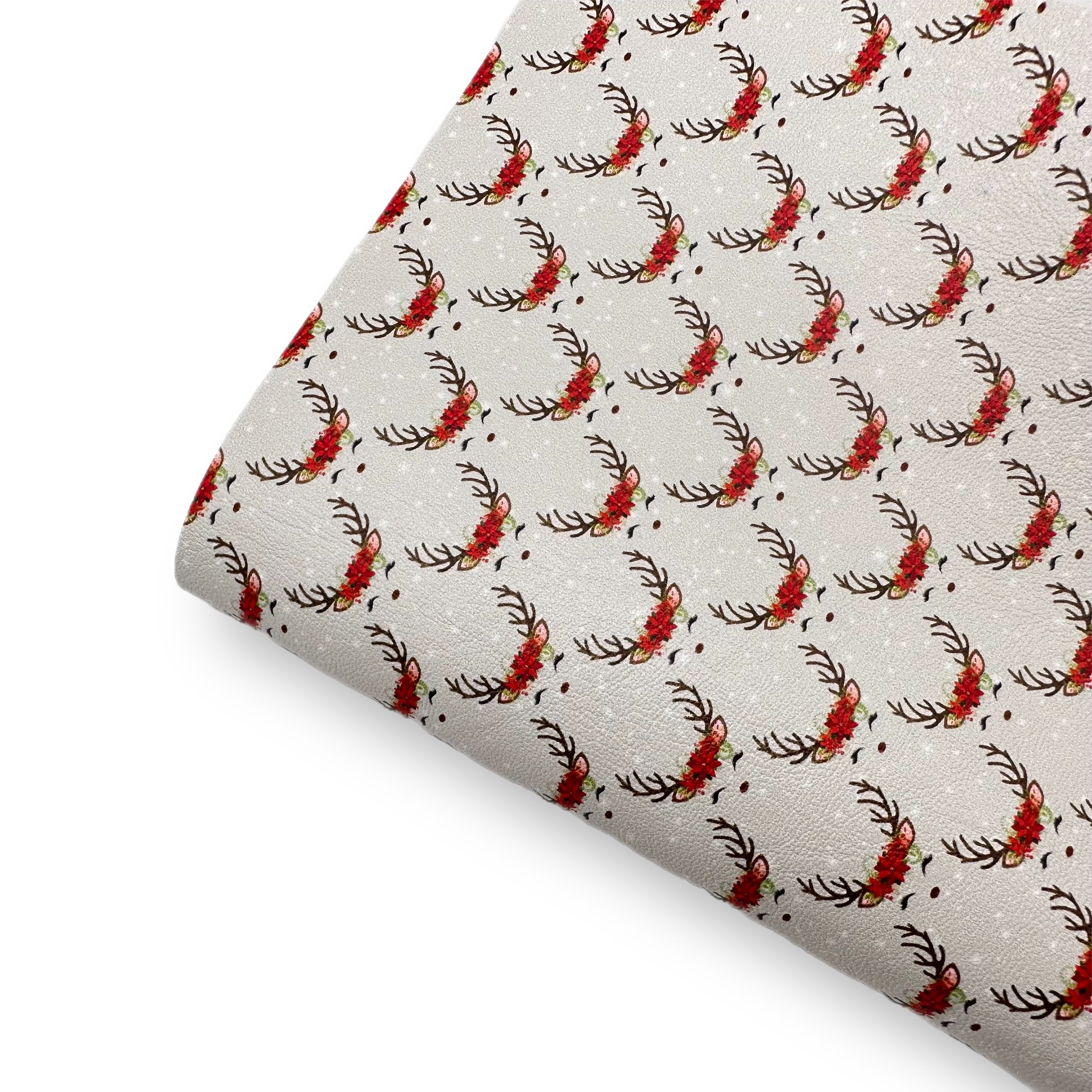 Sleepy Eyes Reindeer Premium Faux Leather Fabric Sheets - Eliza Henri