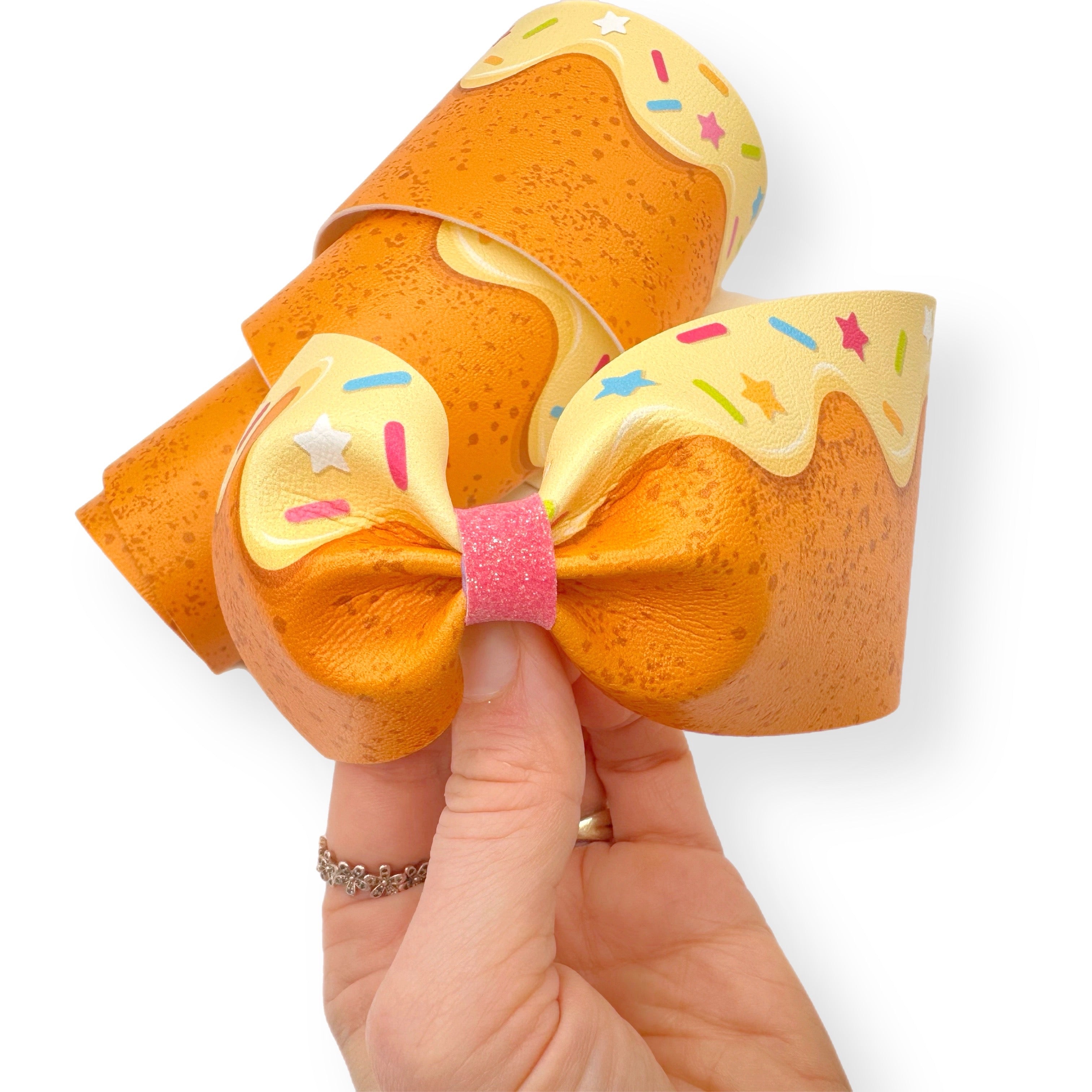 Bow Sponge Vanilla Sponge Cake Faux Leather Mega Bow Strips – Eliza Henri