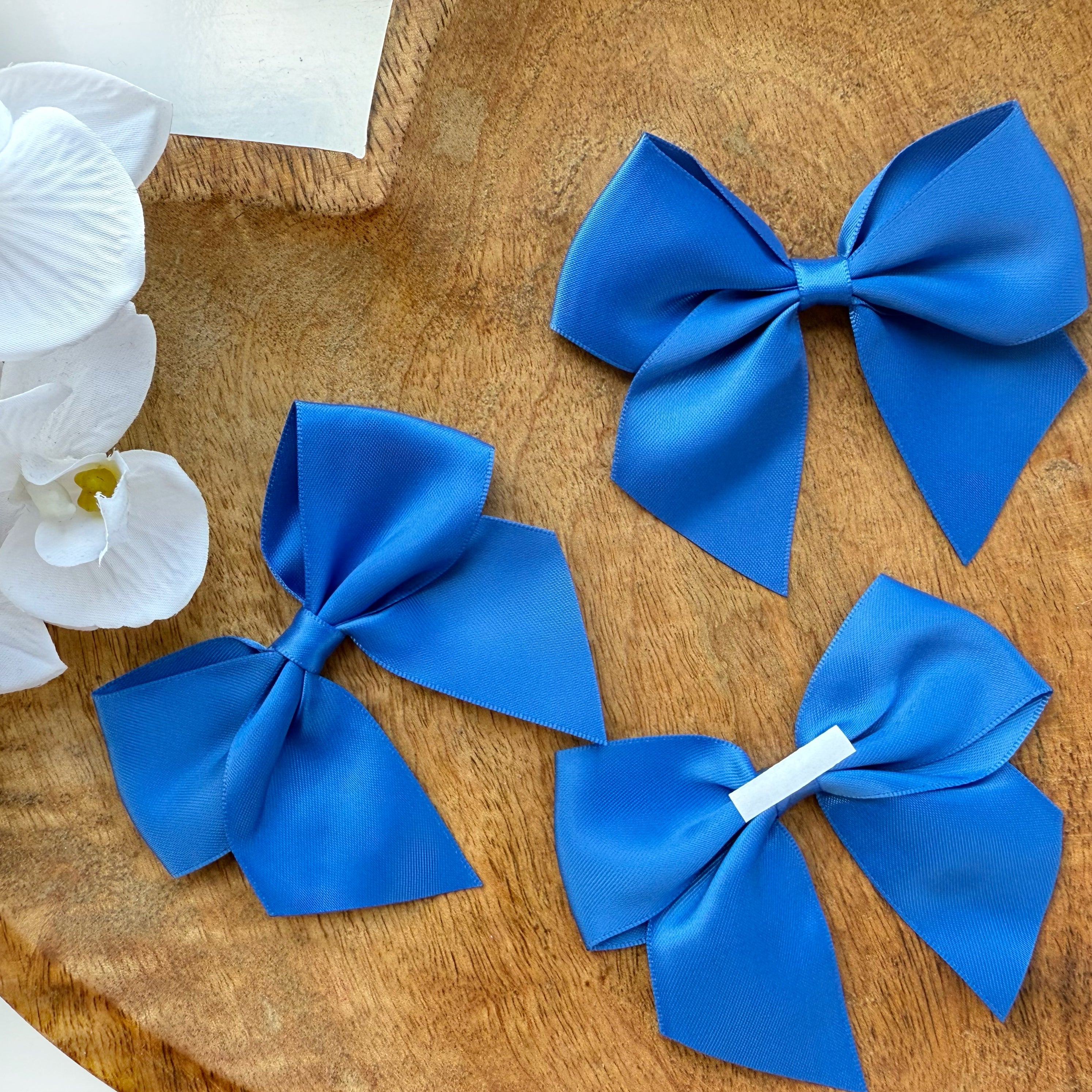 ITALIAN SATIN BOWS WITH ADHESIVE TAB - PACK OF 6 - Eliza Henri