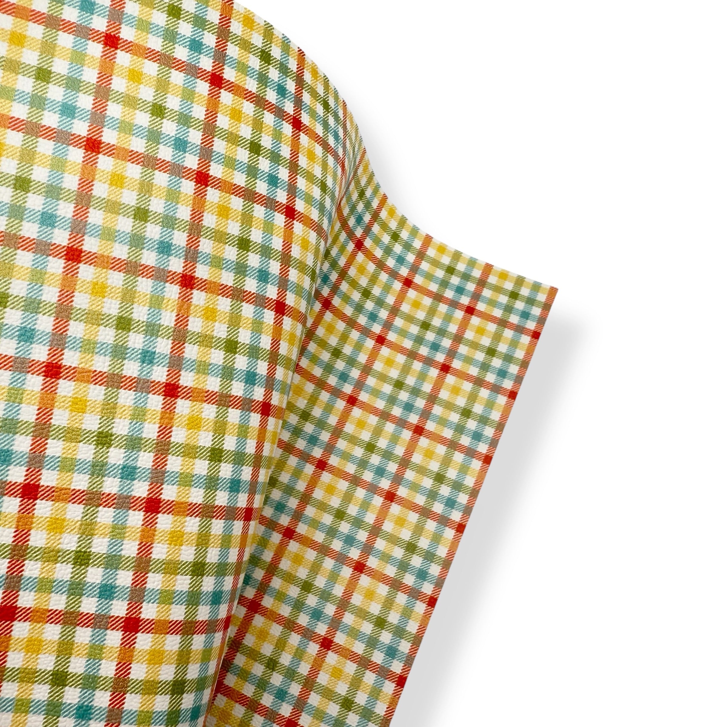 BARNYARD PLAID PREMIUM FAUX LEATHER FABRICS - Eliza Henri