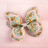 LITTLE BUNNY MEADOW BUTTERFLY PINCH BOWS - DIY CUT OUT FAUX LEATHER FABRIC SHEETS - Eliza Henri