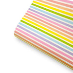 Candy Rainbow Stripes Premium Faux Leather Fabric - Eliza Henri