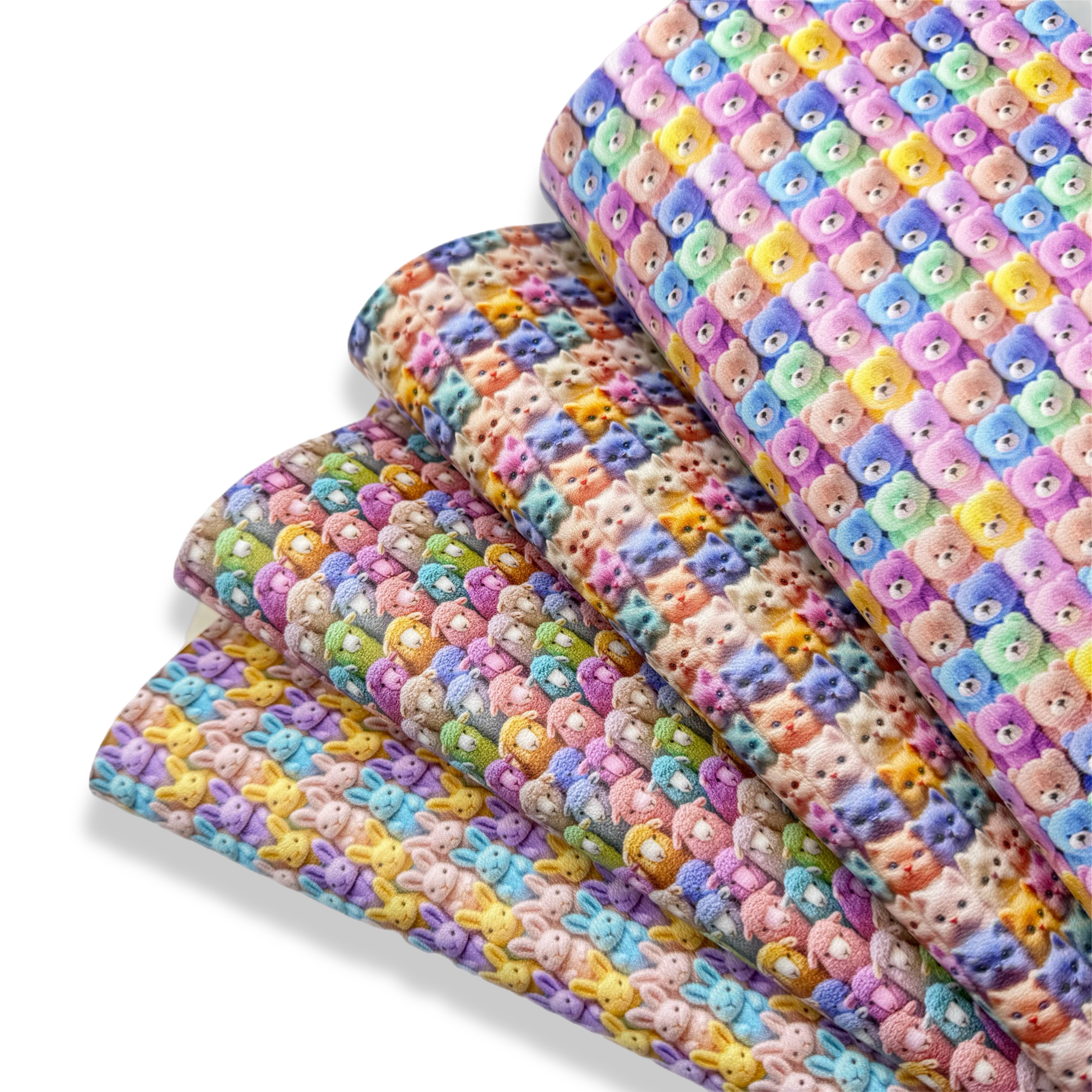PASTEL WOOLY SHEEP PREMIUM FAUX LEATHER FABRIC - Eliza Henri