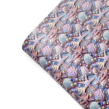 Shell Splash Premium Faux Leather Fabric