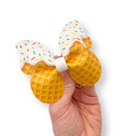 Vanilla Sprinkles Ice Cream Butterfly Pinch Bows DIY Cut Out Faux Leather Fabric Sheets - Eliza Henri