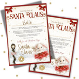 Premium Letter from Santa- North Pole Tutu Bunny- Card Blanks