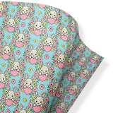 CUTIE LOVE HEART BUNNY PREMIUM FAUX LEATHER FABRICS
