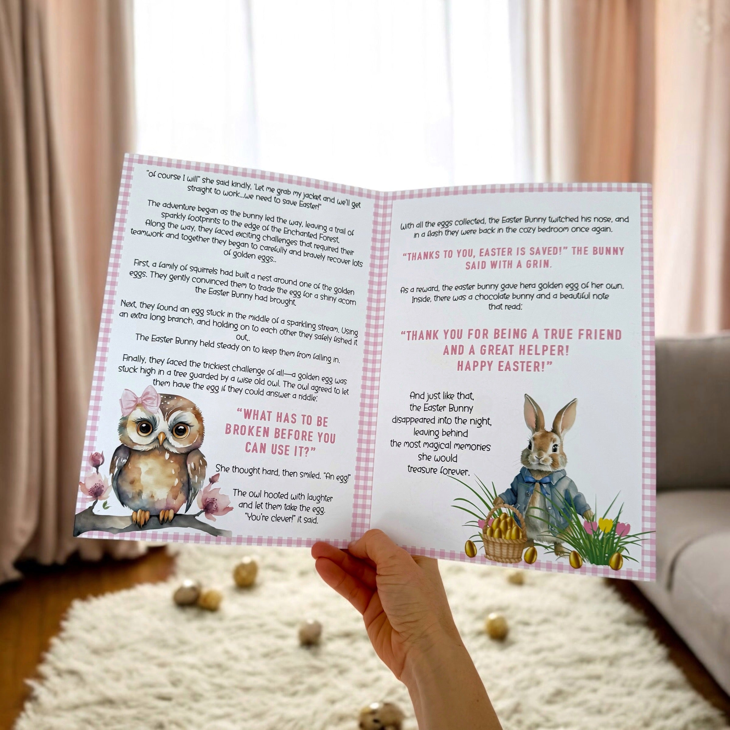 MAGICAL EASTER PINK GIRLS ADVENTURE STORY BOOKLETS- PREMIUM CARD - Eliza Henri