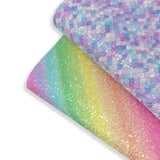 Bubblegum Mermaid Scales Chunky Glitter Fabric - Eliza Henri