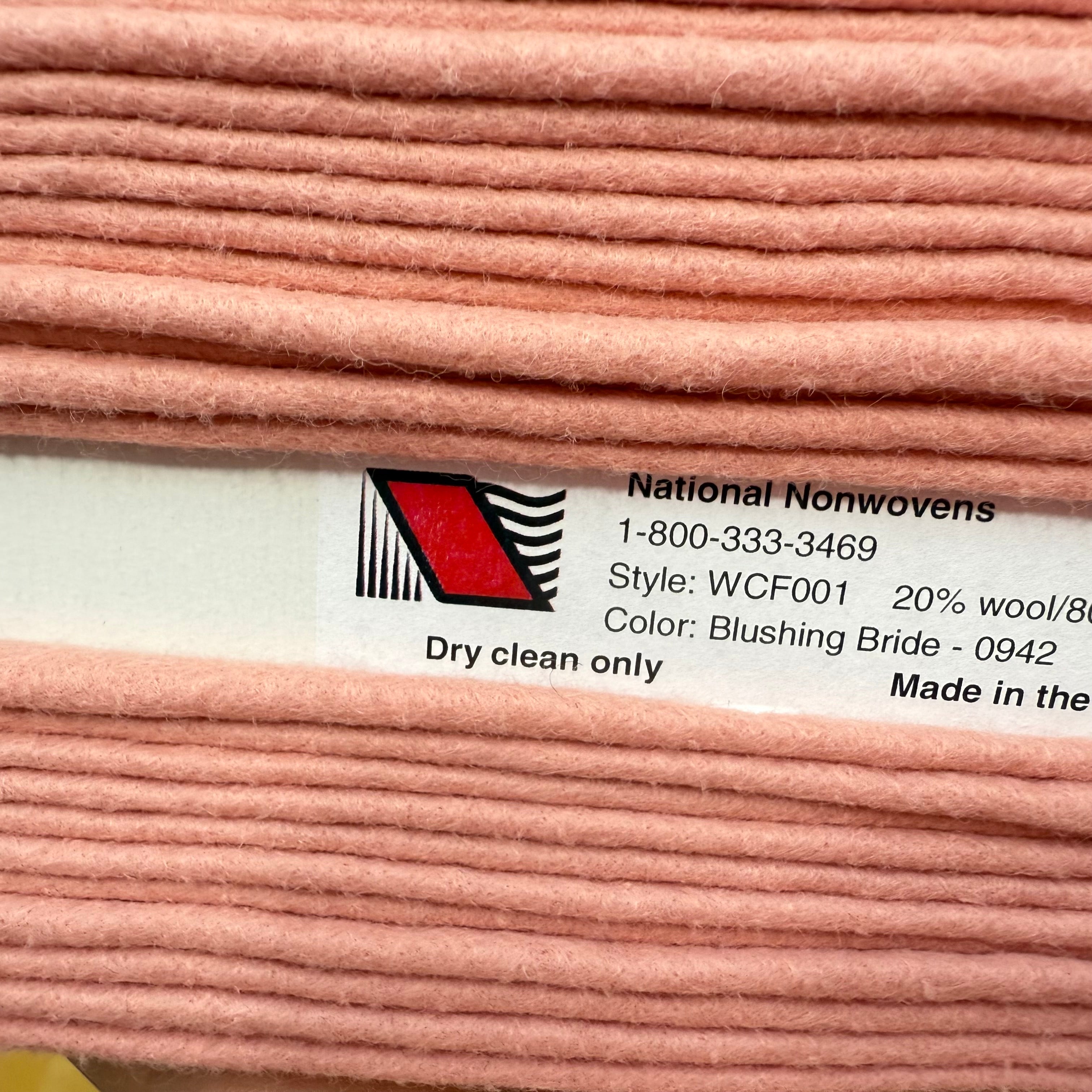 Blushing Bride- Merino Wool Blend Felt- 1m x 90cm - Eliza Henri
