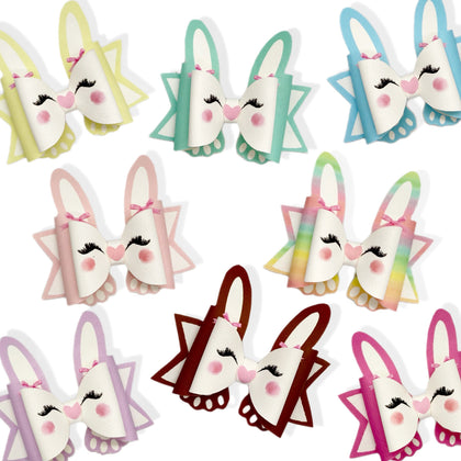 BETSY BUNNY FAUX LEATHER DIY HAIR BOW LOOPS & CRAFT CUTOUT SHEETS - Eliza Henri
