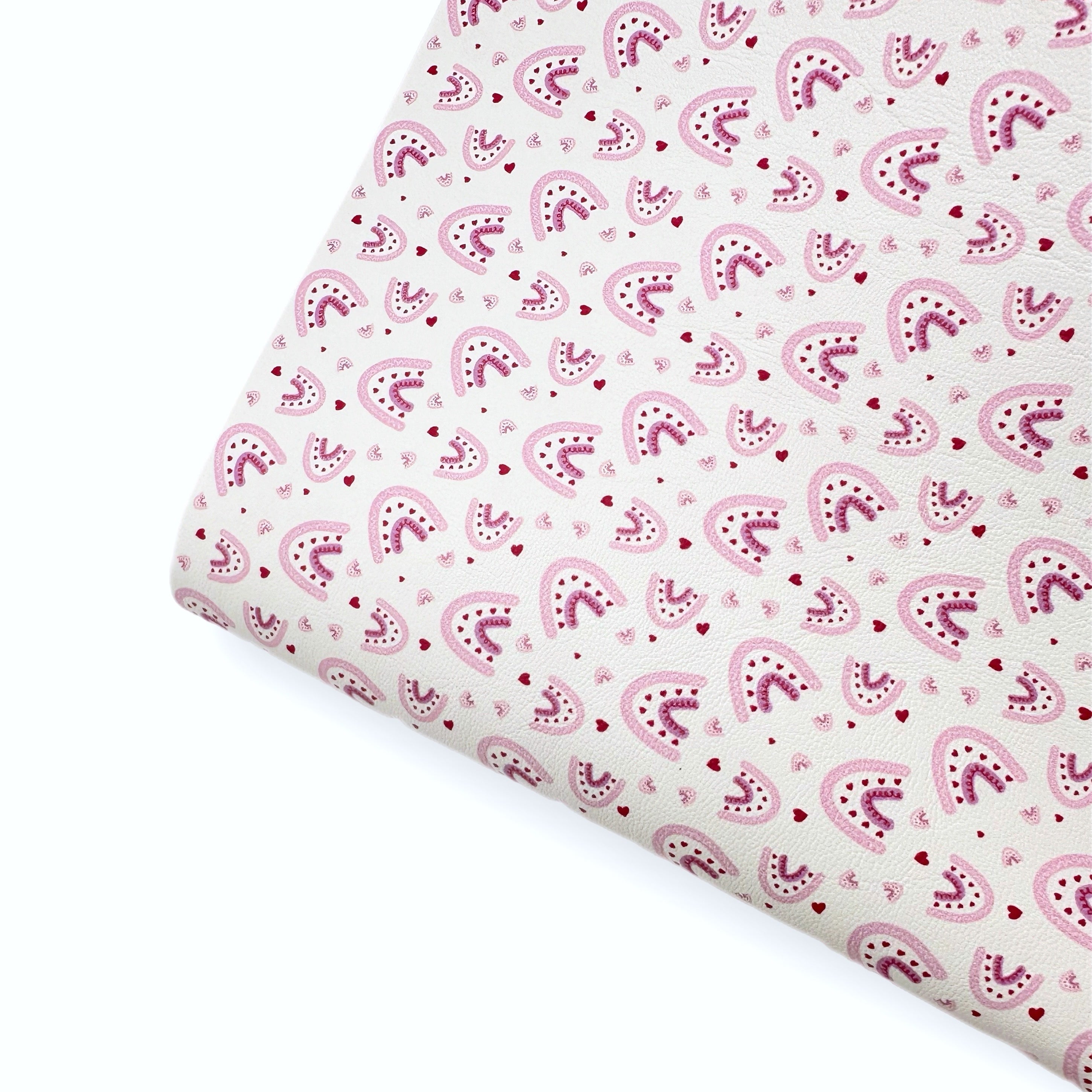 My First Rainbow Premium Faux Leather Fabric - Eliza Henri