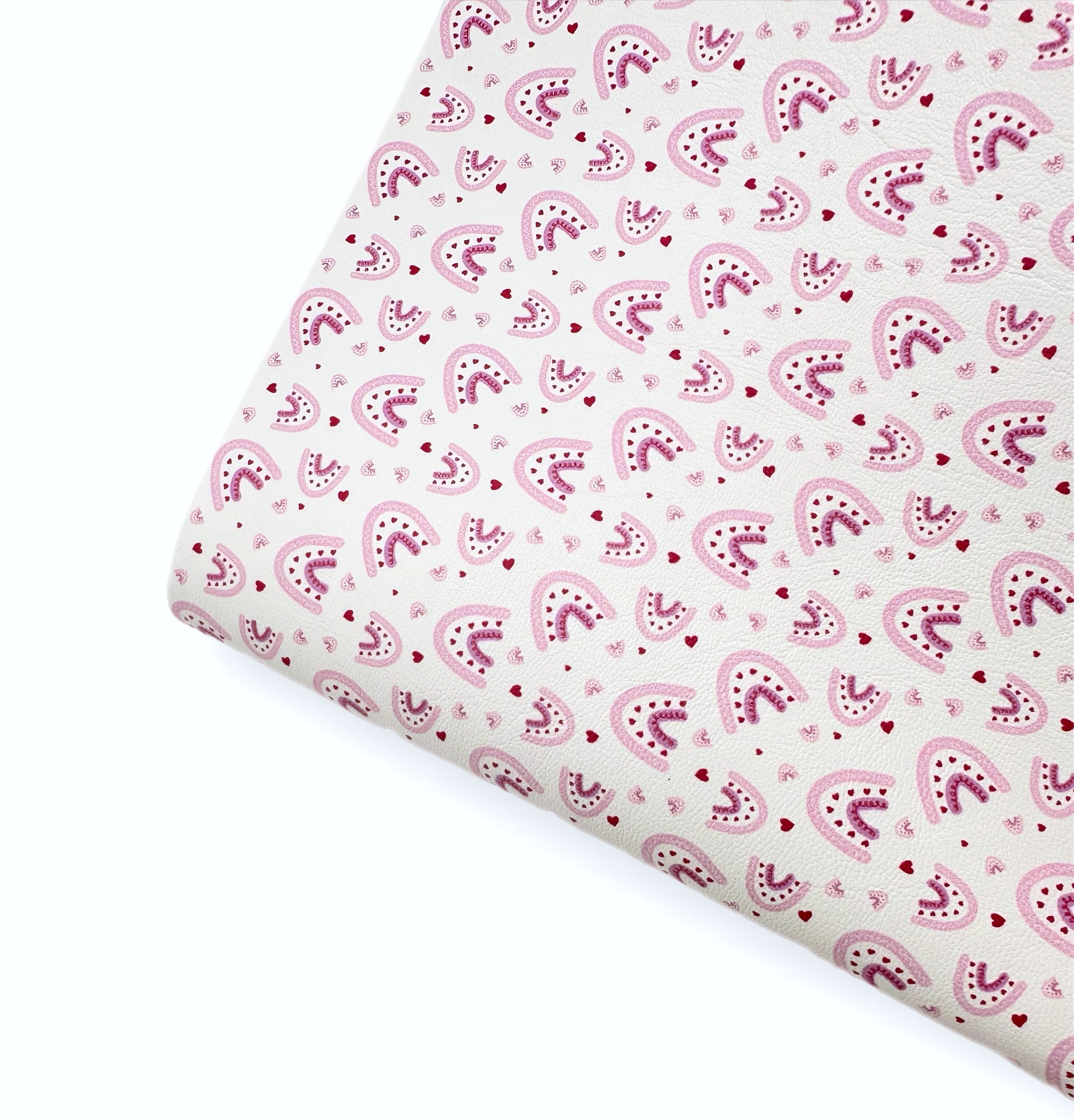 My First Rainbow Premium Faux Leather Fabric - Eliza Henri