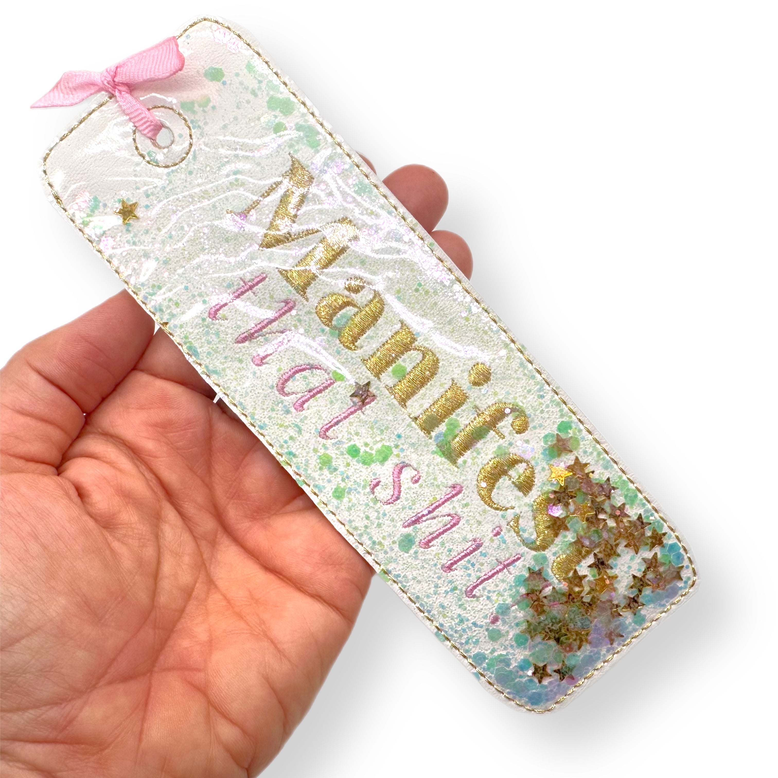 Manifest that Sh#%! Pink & Gold Create your own Shaker Bookmark Felties - Eliza Henri