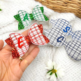 GINGHAM EMBROIDERED DIY HAIR BOW LOOPS 3.5'' - Eliza Henri