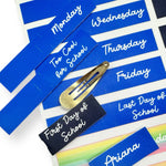 School Block Colour Snap Clips Faux Leather DIY Cut Out Fabric Sheet Kit- Set of 5 - Eliza Henri