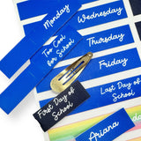 School Block Colour Snap Clips Faux Leather DIY Cut Out Fabric Sheet Kit- Set of 5 - Eliza Henri
