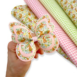 LITTLE BUNNY MEADOW BUTTERFLY PINCH BOWS - DIY CUT OUT FAUX LEATHER FABRIC SHEETS - Eliza Henri