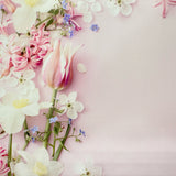 Pretty Pink Spring Florals Canvas Photography Background