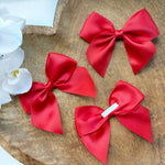 ITALIAN SATIN BOWS WITH ADHESIVE TAB - PACK OF 6 - Eliza Henri