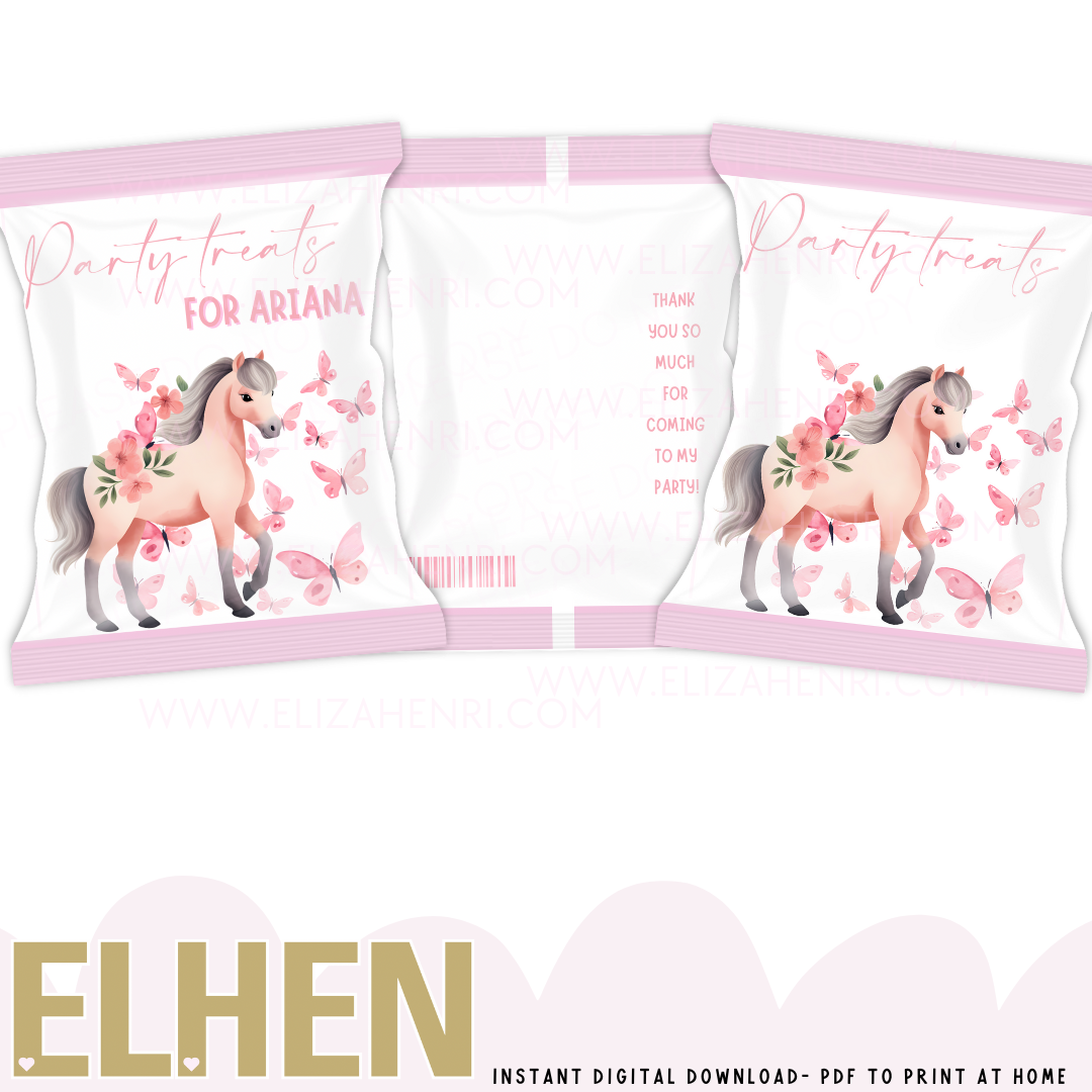Enchanted Pony Party Treat Pack Design Digital Download - Eliza Henri