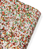 Christmas Confetti | Premium Chunky Glitter Fabric