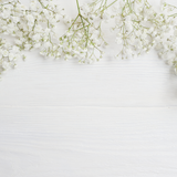 WHITE RUSTIC FLORAL BORDER CANVAS/PVC PHOTOGRAPHY BACKGROUND