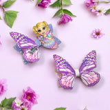 3D FAIRY BUTTERFLY WING LILAC DOLLY 3.5” | DIY HAIR BOW LOOP CUTOUTS