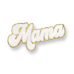 Mama White Chenille Patches 10” - Eliza Henri