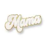 Mama White Chenille Patches 10” - Eliza Henri