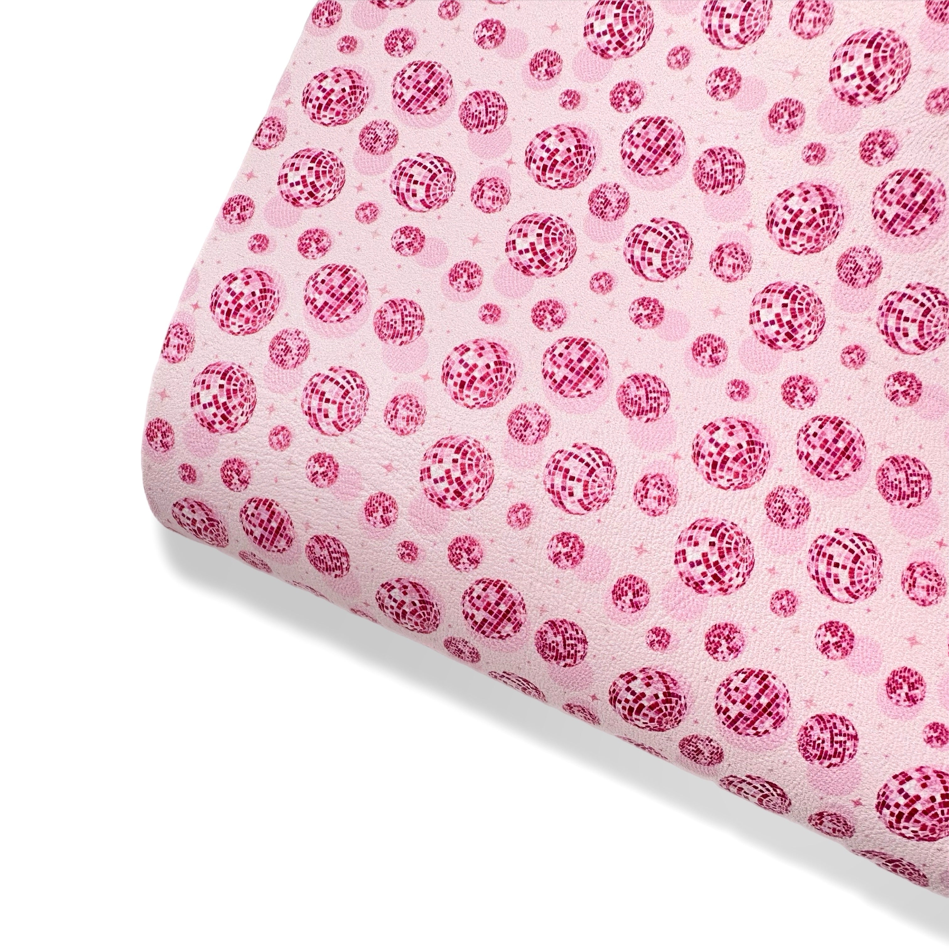 Pink Disco Premium Faux Leather Fabric - Eliza Henri