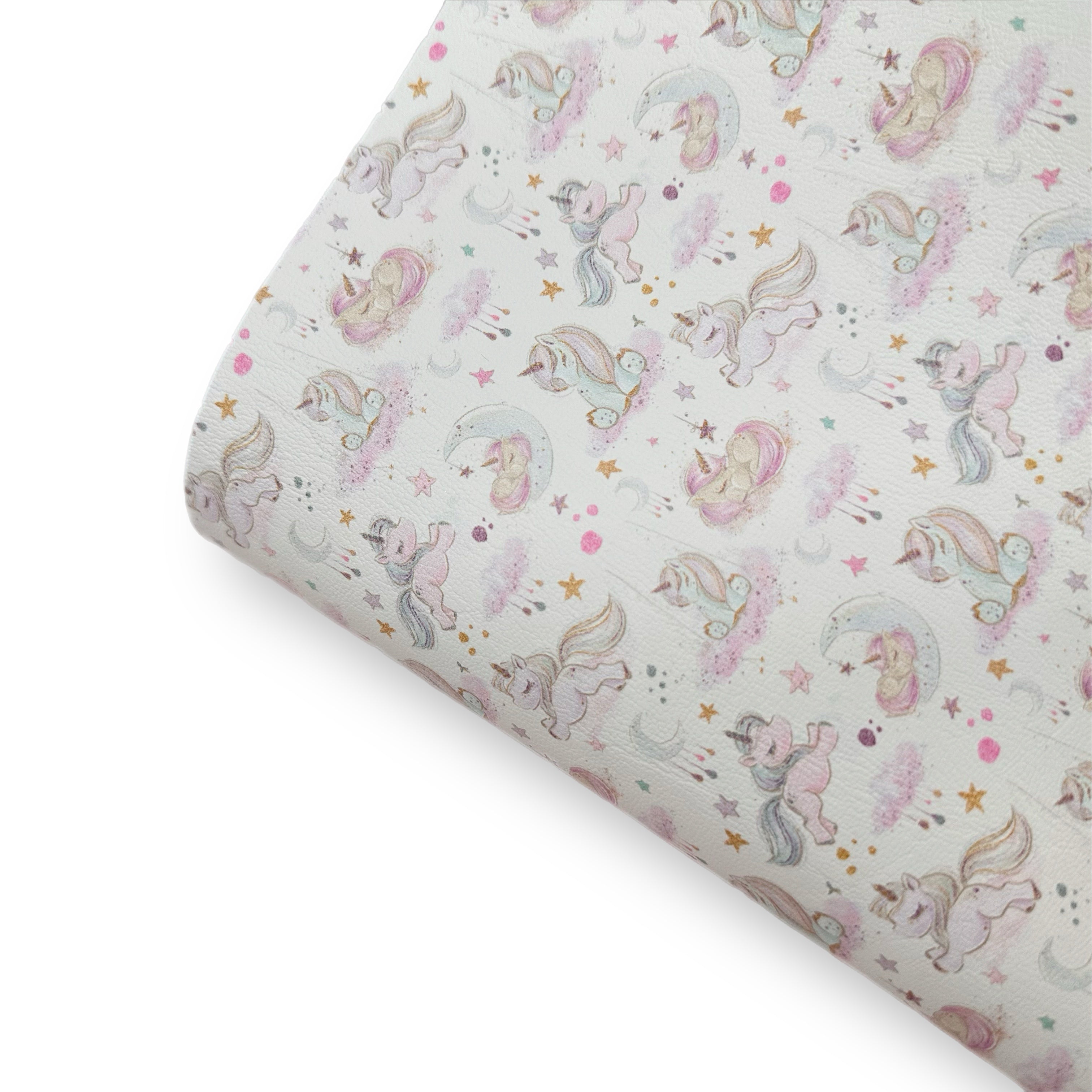 Baby Unicorns Premium Faux Leather Fabric - Eliza Henri