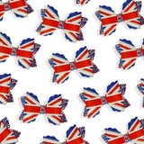EMBROIDERED EFFECT UNION JACK HAIR BOW LOOPS – 3.5” PRE-CUT DIY FAUX LEATHER BOWS - Eliza Henri