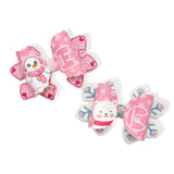 Snowflake Embroidered Feltie Bow Tails