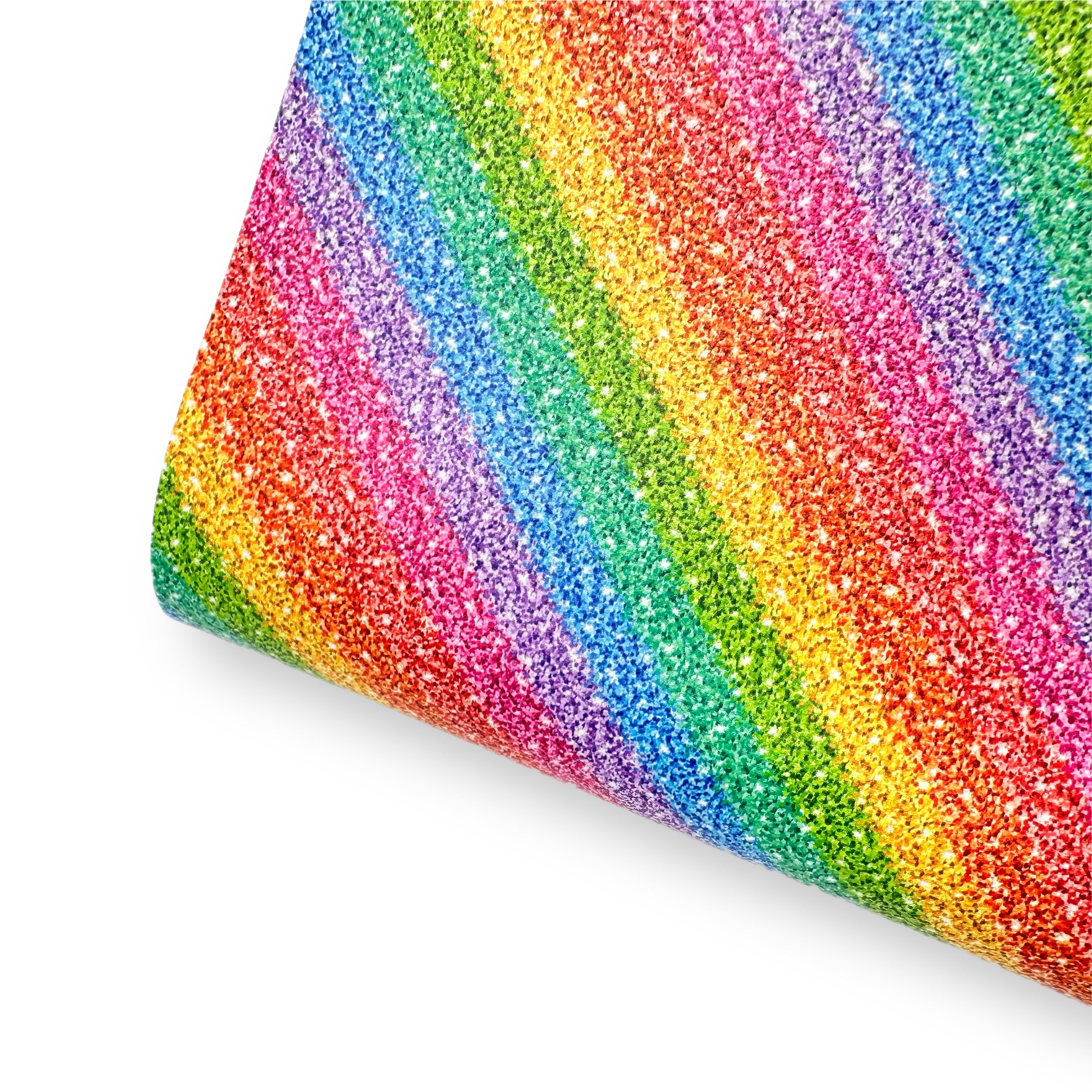 Over the Rainbow Faux Glitter Premium Faux Leather Fabric - Eliza Henri