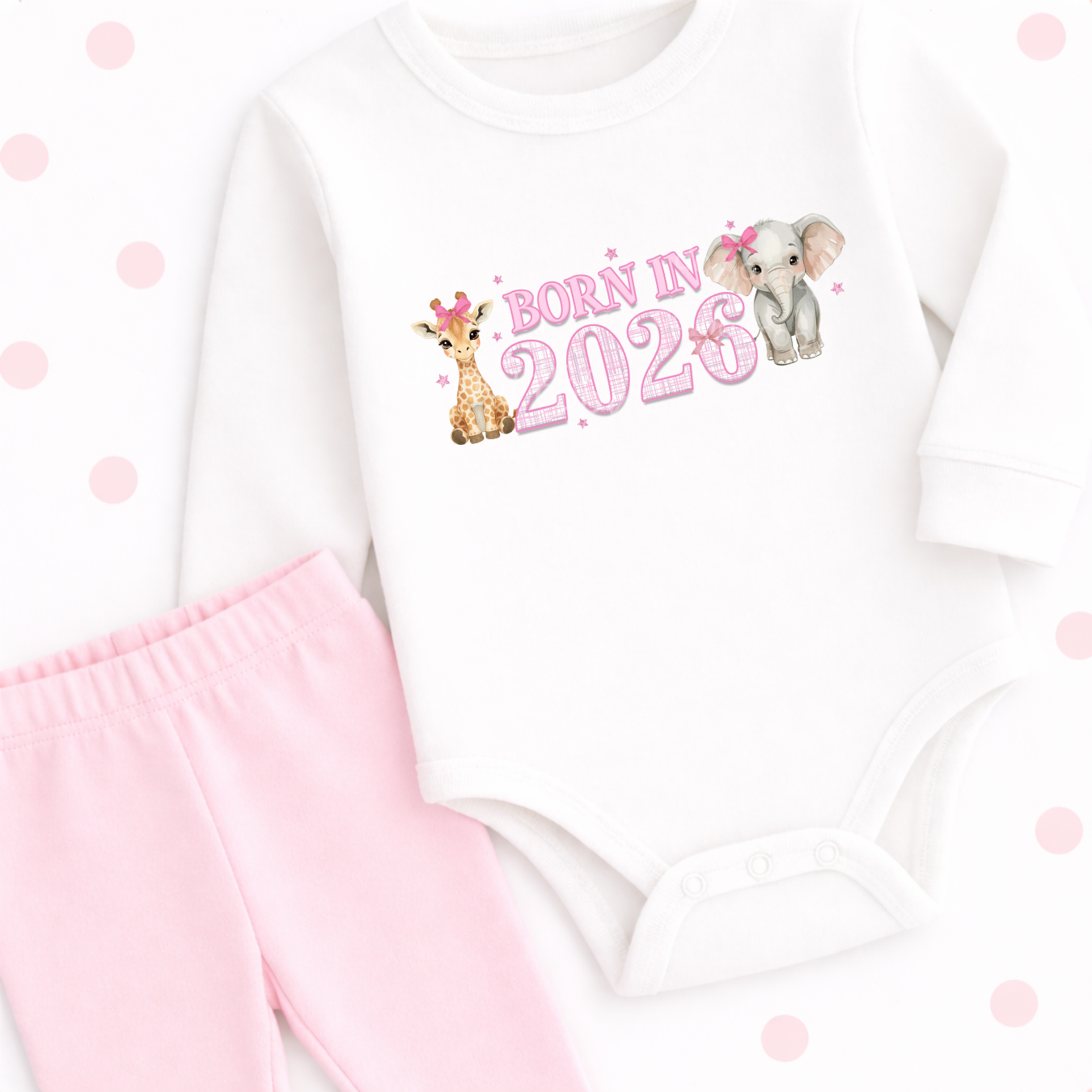 DTF TRANSFER | SAFARI- PINK BORN IN 2026 - Eliza Henri