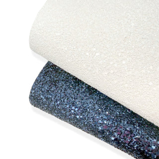 Navy & White Core Chunky Glitter Duo