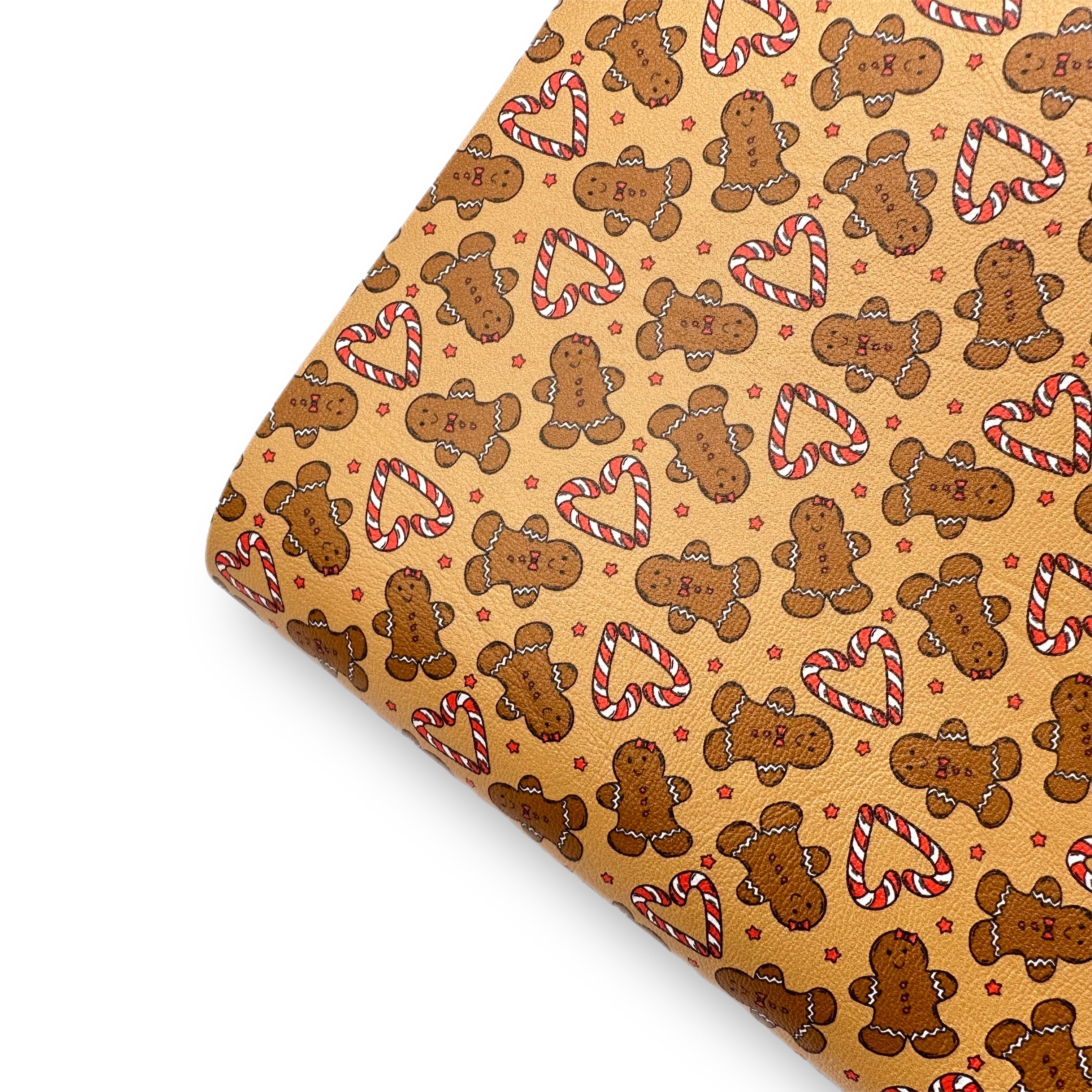 We Love Gingerbread Premium Faux Leather Fabric Sheets - Eliza Henri