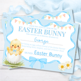 PRINTED RANGE - BLUE EASTER CHICK- A4 LANDSCAPE CERTIFICATE - Eliza Henri