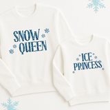 DTF TRANSFER | SNOW QUEEN - ICE PRINCESS - BLUE GLITTER